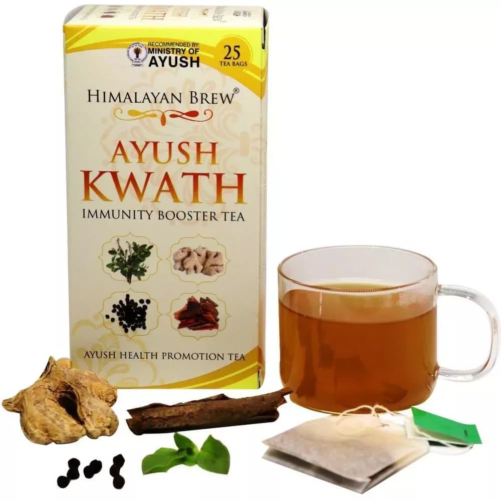 Himalayan Brew Ayush Kwath Ayurvedic Immunity Booster Tea Bags 25 Sachet Main Image