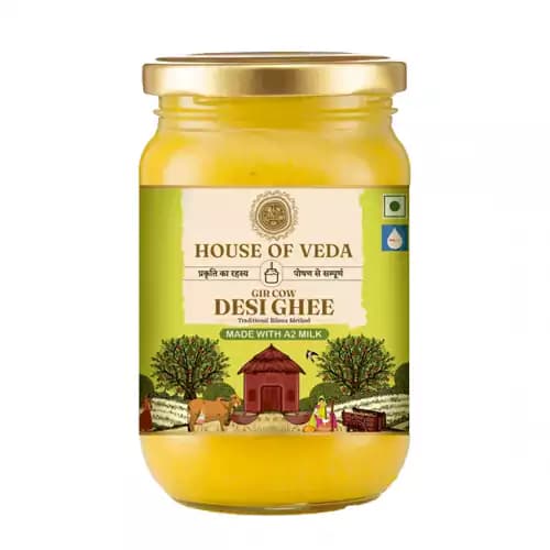 House of Veda Gir Cow Desi Ghee 500 ml bottle