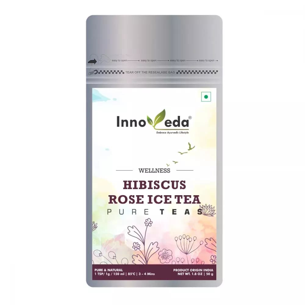Innoveda Hibiscus Rose Herbal Tisane 50 g Powder Main Image