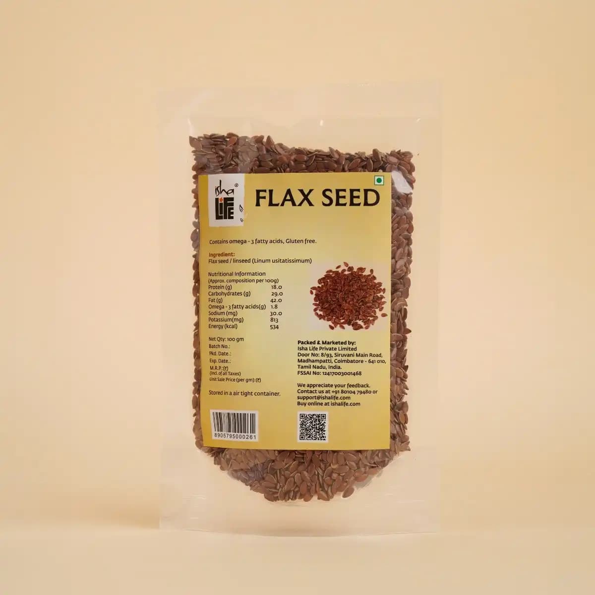 Isha Life Flax Seed — 100 g