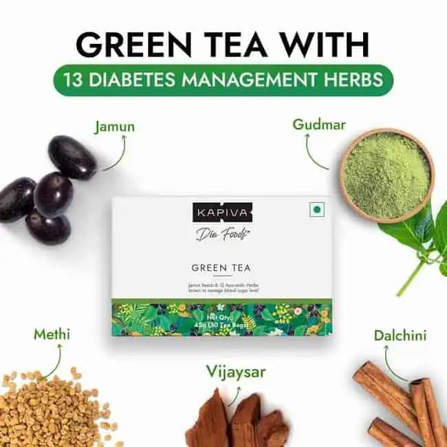 Kapiva Dia Foods Green Tea 45 G ShopIndianProductsa