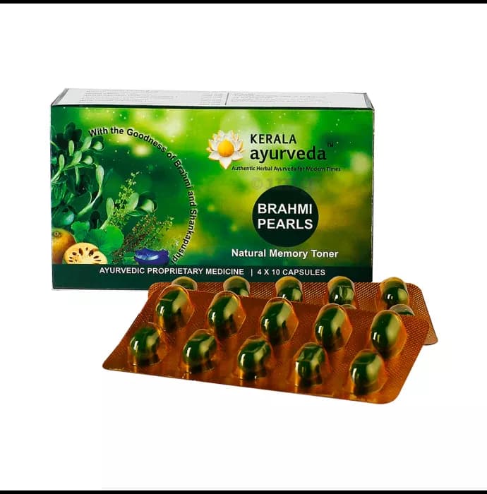 Kerala Ayurveda Brahmi Pearls 40 Capsules Main Image