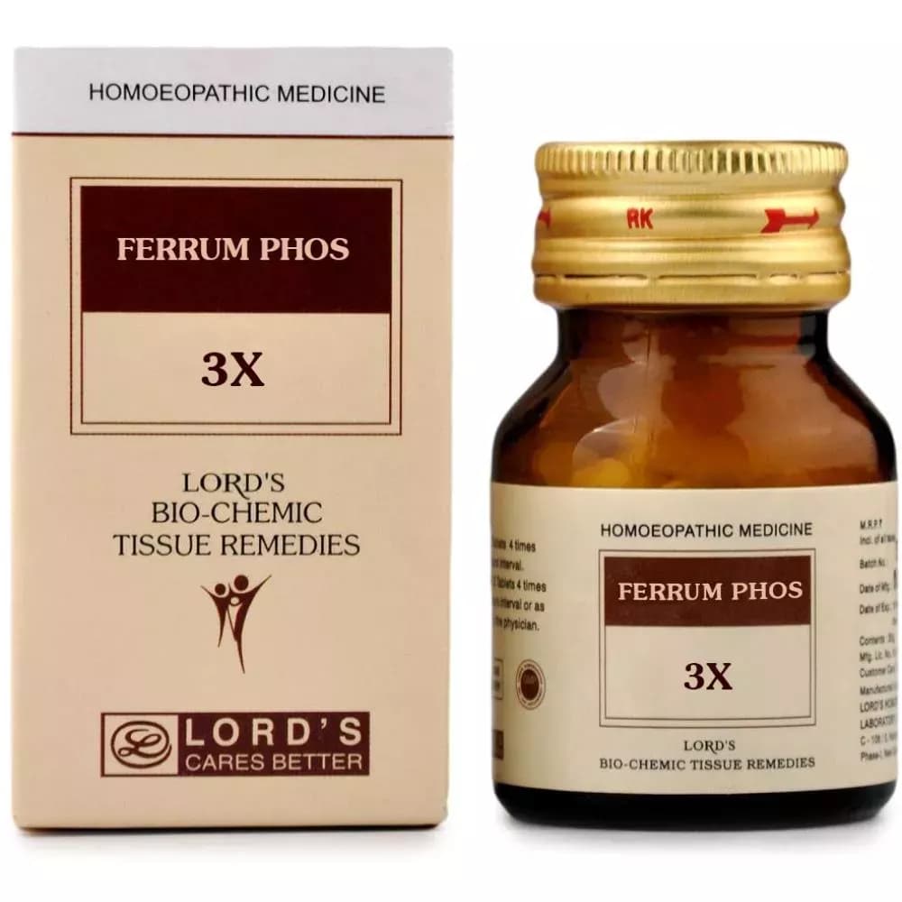 Lord's Ferrum Phos Biochemic Tablet 25 g 3X Main Image