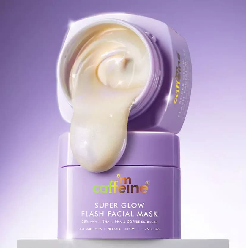 mCaffeine Super Glow Flash Facial Face Mask,50g-Main image