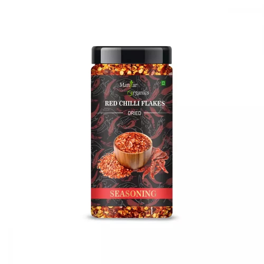 Manhar Organics Red Chilly Flakes Seasoning 80 g Main Image