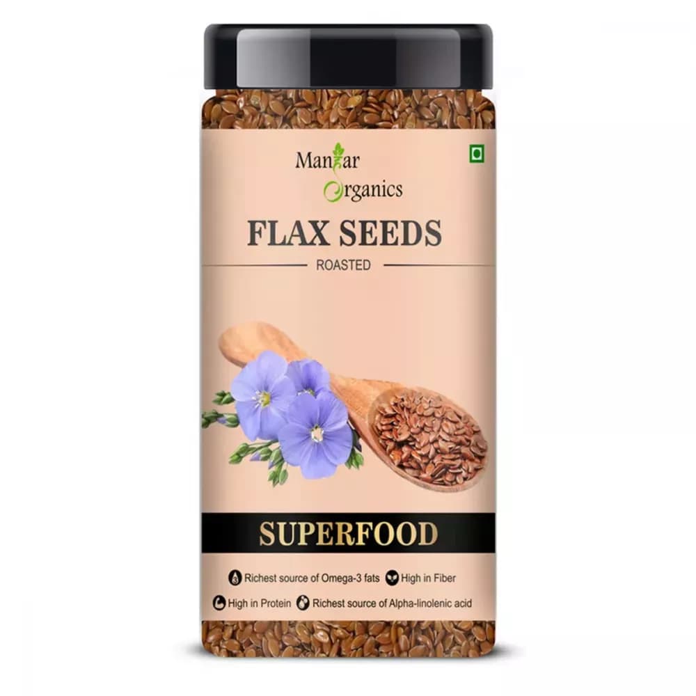 Manhar Organics Roasted Flax Seeds 150 g Main Image