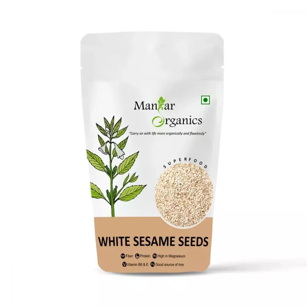 Manhar Organics White Sesame Seeds Main Image