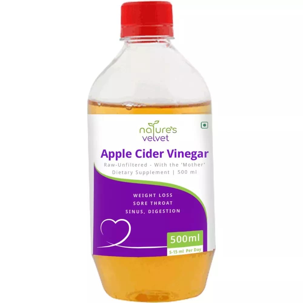 Natures Velvet Apple Cider Vinegar With Mother Of Vinegar 500 ml bottle