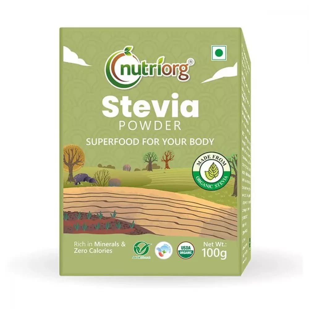 Nutriorg Certified Organic Stevia Powder 100 g box