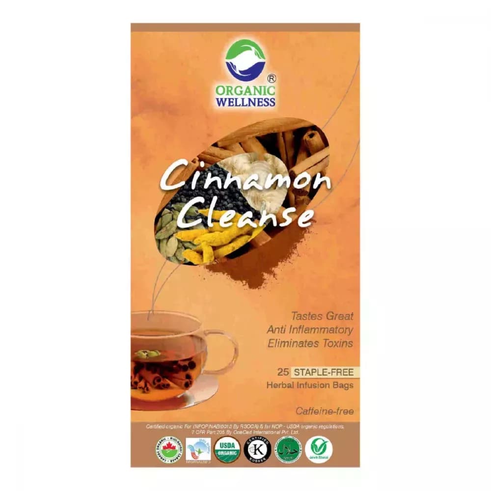Organic Wellness Cinnamon Cleanse Tea Bags 25 Sachet Main Image
