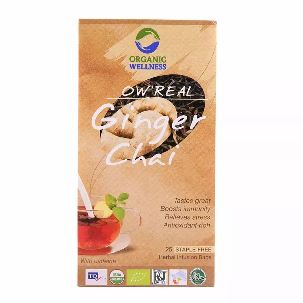 Organic Wellness Ginger Tea Bags 25 Sachet Main Image