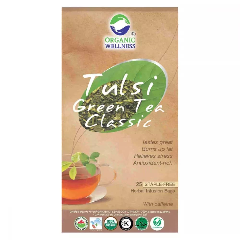 Organic Wellness Tulsi Classic Green Tea Bags 92 g Main Image