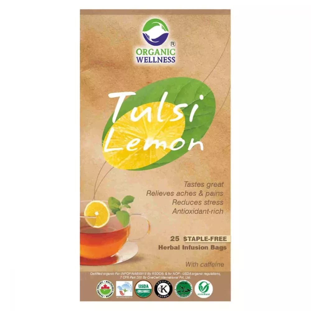 Organic Wellness Tulsi Lemon Tea Bags 25 Sachet Main Image
