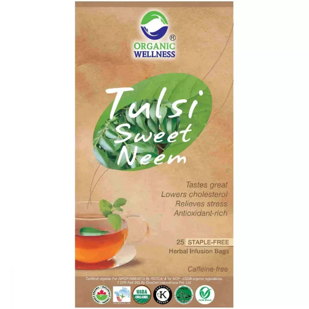 Organic Wellness Tulsi Sweet Neem Tea Bags 25 Sachet Main Image