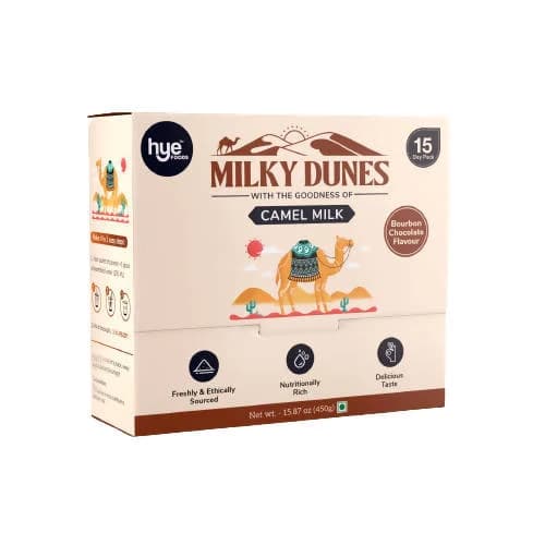 Pack Of 15 Hye Foods Milky Dunes With The Goodness Of Camel Milk Bourbon Chocolate Flavour ShopIndianProductsa