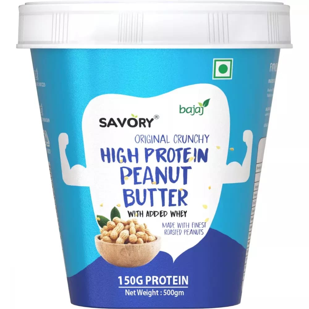 Savory High Protein Peanut Butter Original Crunchy 500 g Main Image