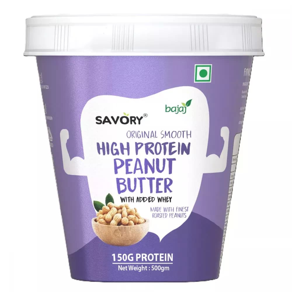 Savory High Protein Peanut Butter Original Smooth 500 g Main Image