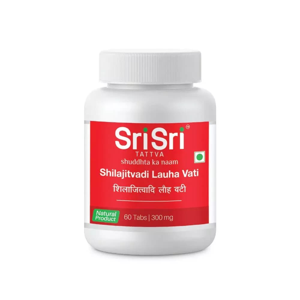 Sri Sri Tattva Shilajitvadi Lauha Vati 60 Tablets bottle