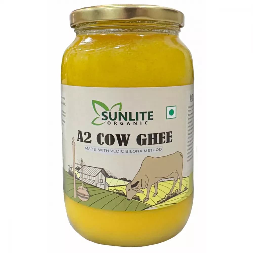 Sunlite Organic A2 Cow Ghee 500 ml bottle