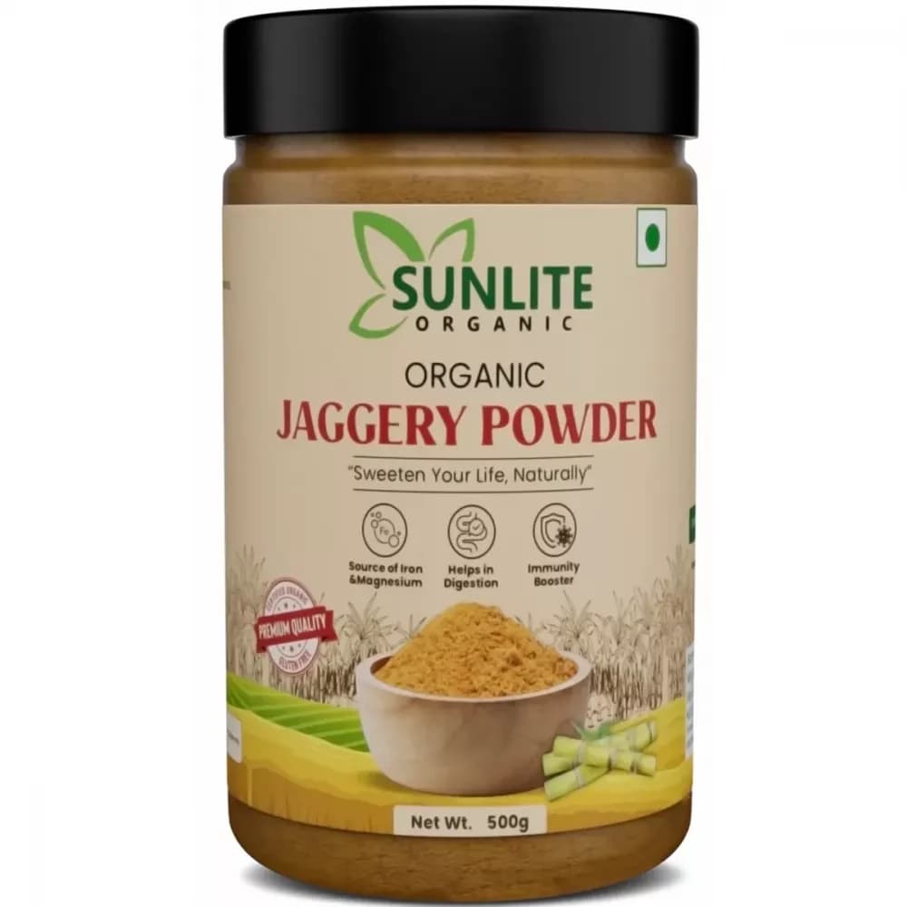 Sunlite Organic Jaggery Powder 500 g bottle