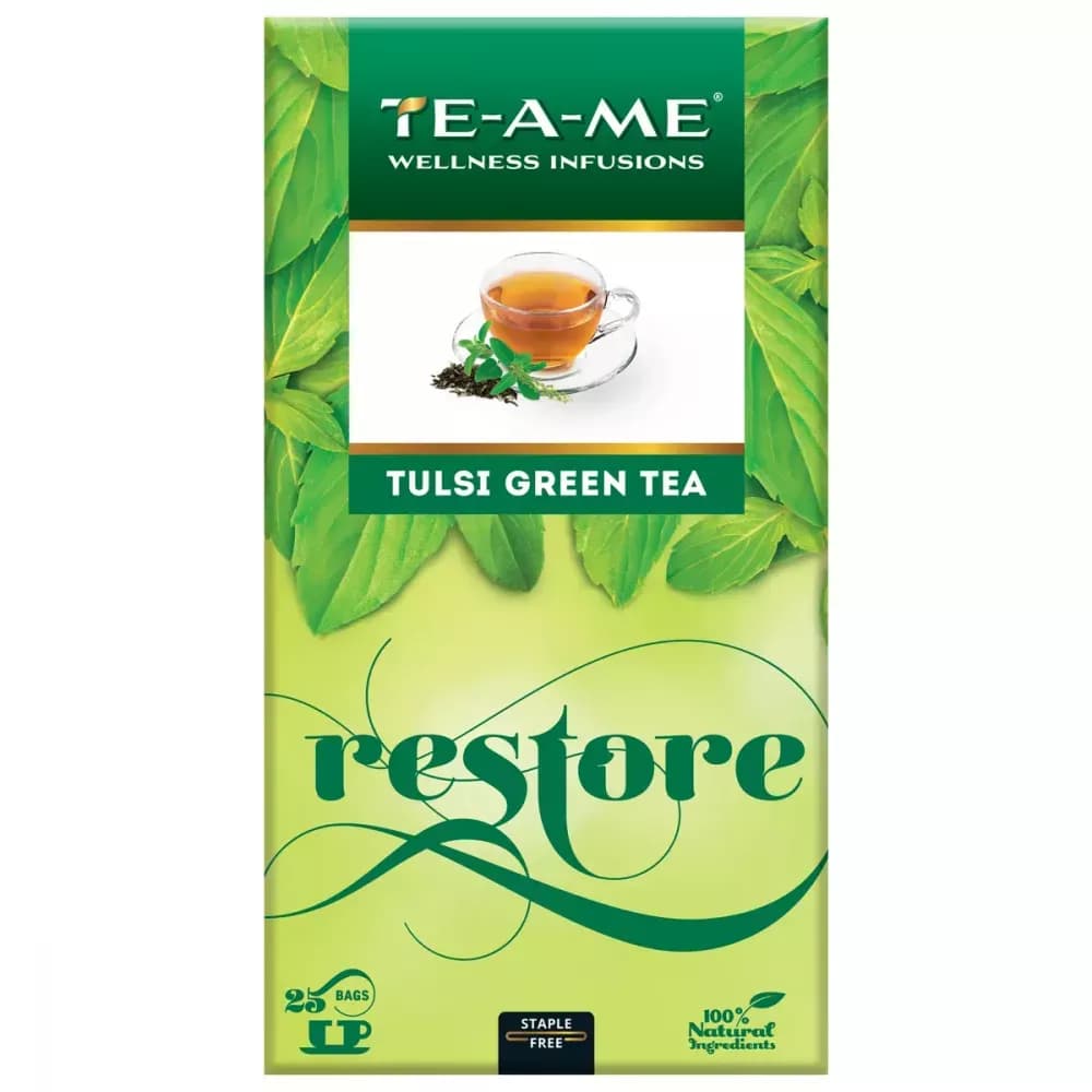 TE-A-ME Restore Tulsi Green Tea Bags 45 g Main Image