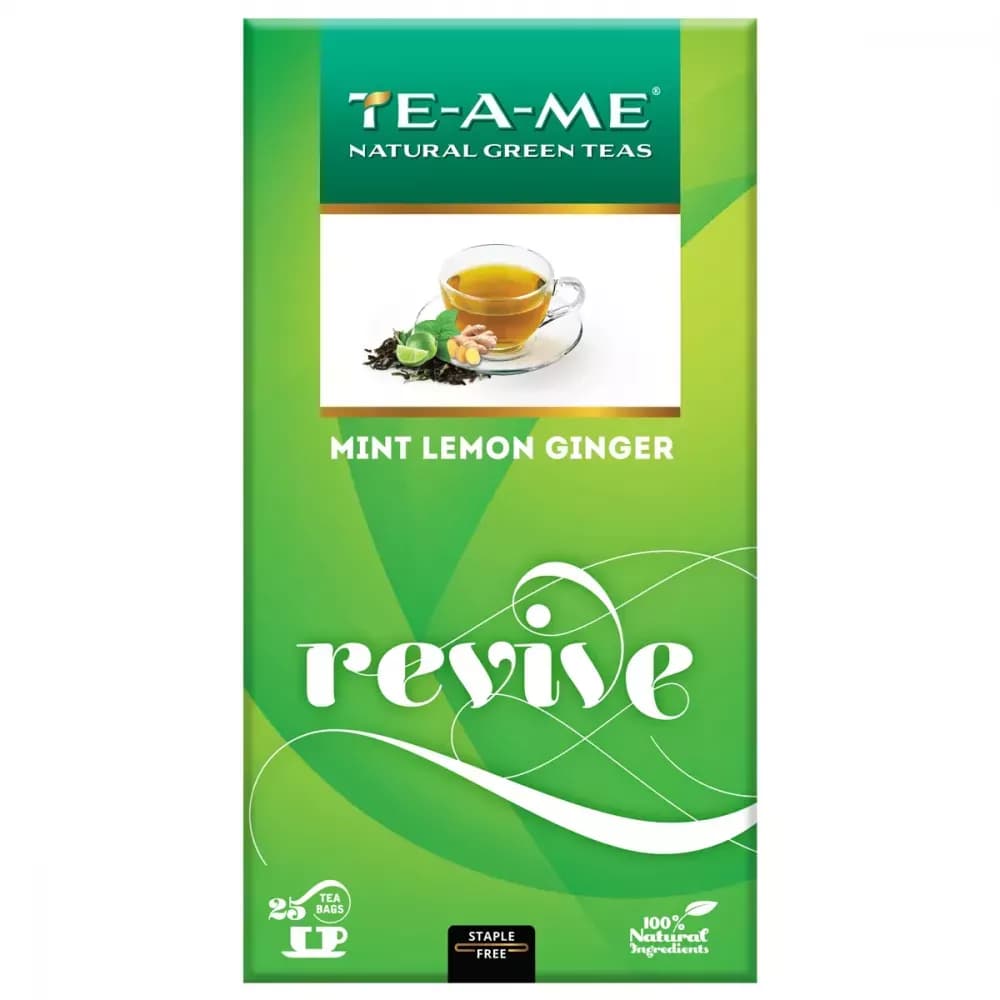 TE-A-ME Revive Mint Lemon Ginger Green Tea Bags 45 g Main Image