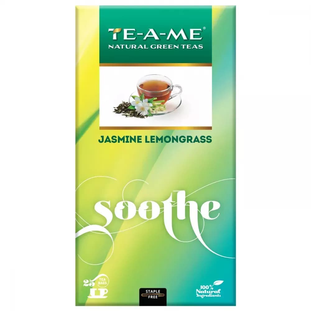 TE-A-ME Soothe Jasmine Lemongrass Green Tea Bags 45 g Main Image