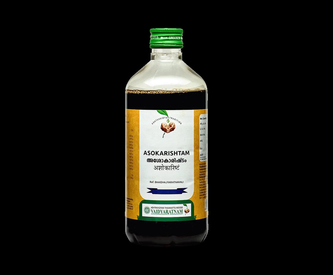 Vaidyaratnam asokarishtam 450 ml shopindianproductsa