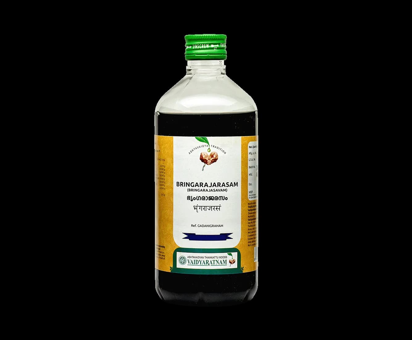 Vaidyaratnam bhringarajarasam 450 ml shopindianproductsa