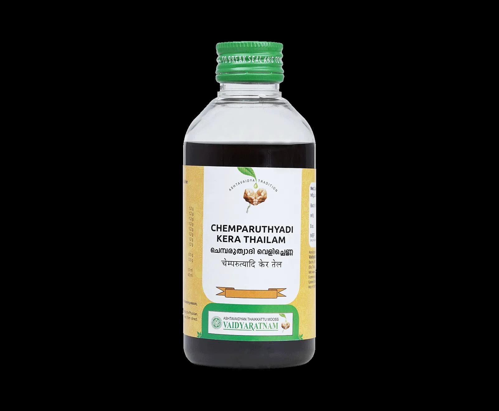 Vaidyaratnam chemparuthyadi kera thailam 200 ml shopindianproductsa