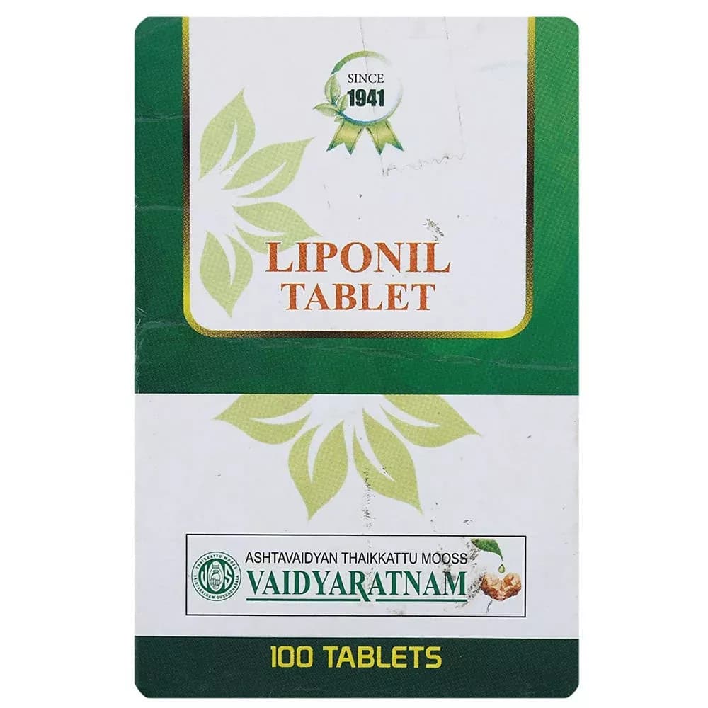 Vaidyaratnam Liponil Tablets 100 Tablets Main Image