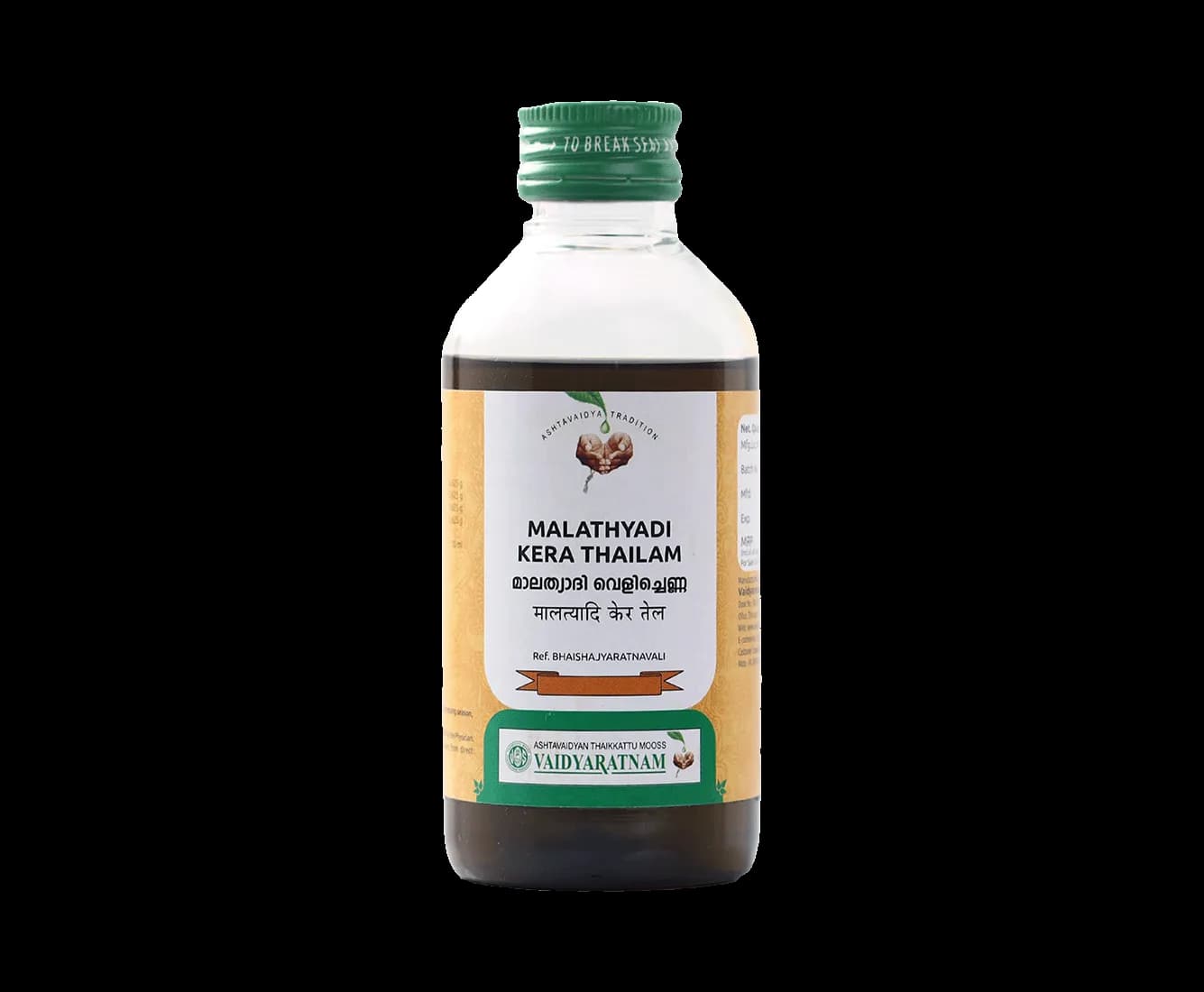 Vaidyaratnam malatyadi kera thialam 200 ml shopindianproductsa