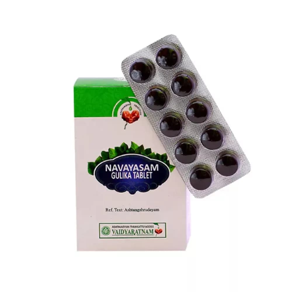 Vaidyaratnam Navayasam Gulika Tablet 100 Tablets Main Image