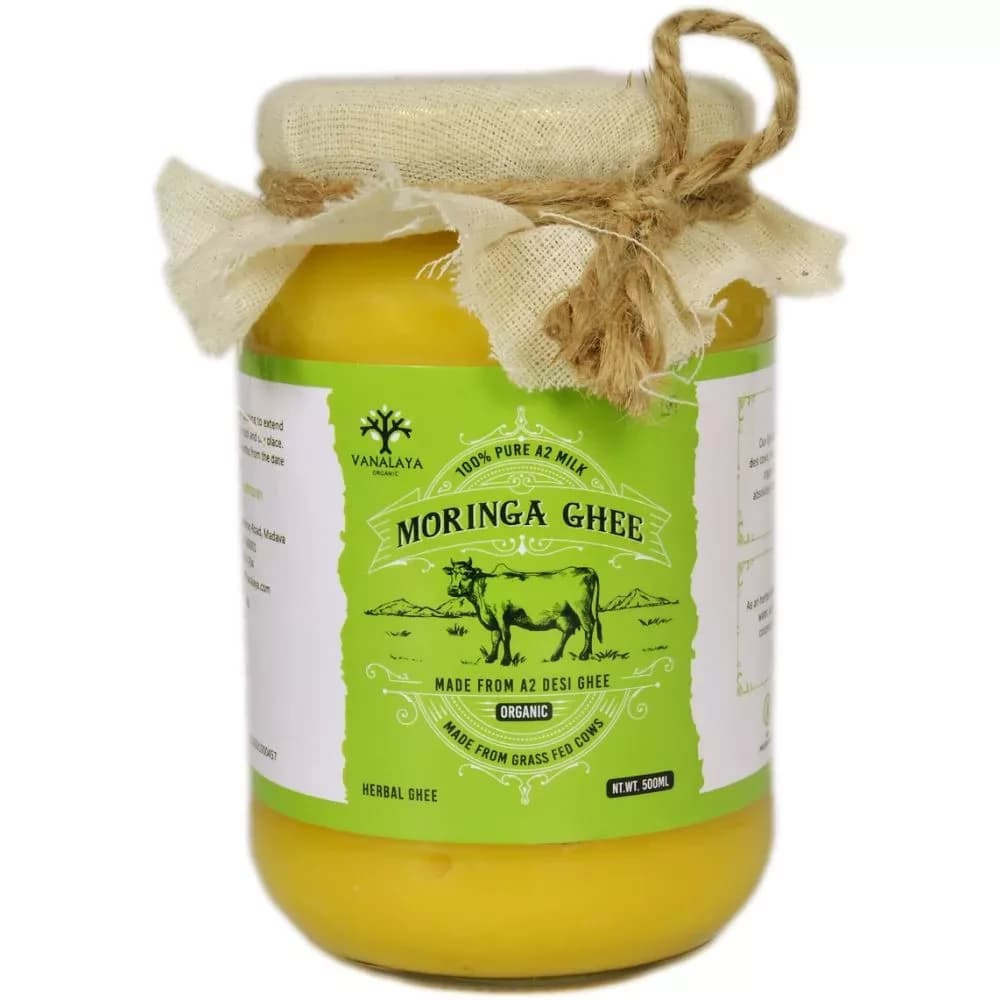 Vanalaya Moringa Organic Ghee 500 ml bottle