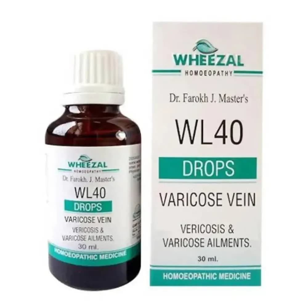 Wheezal WL40 Varicose Veins Drop 30 ml Main Image