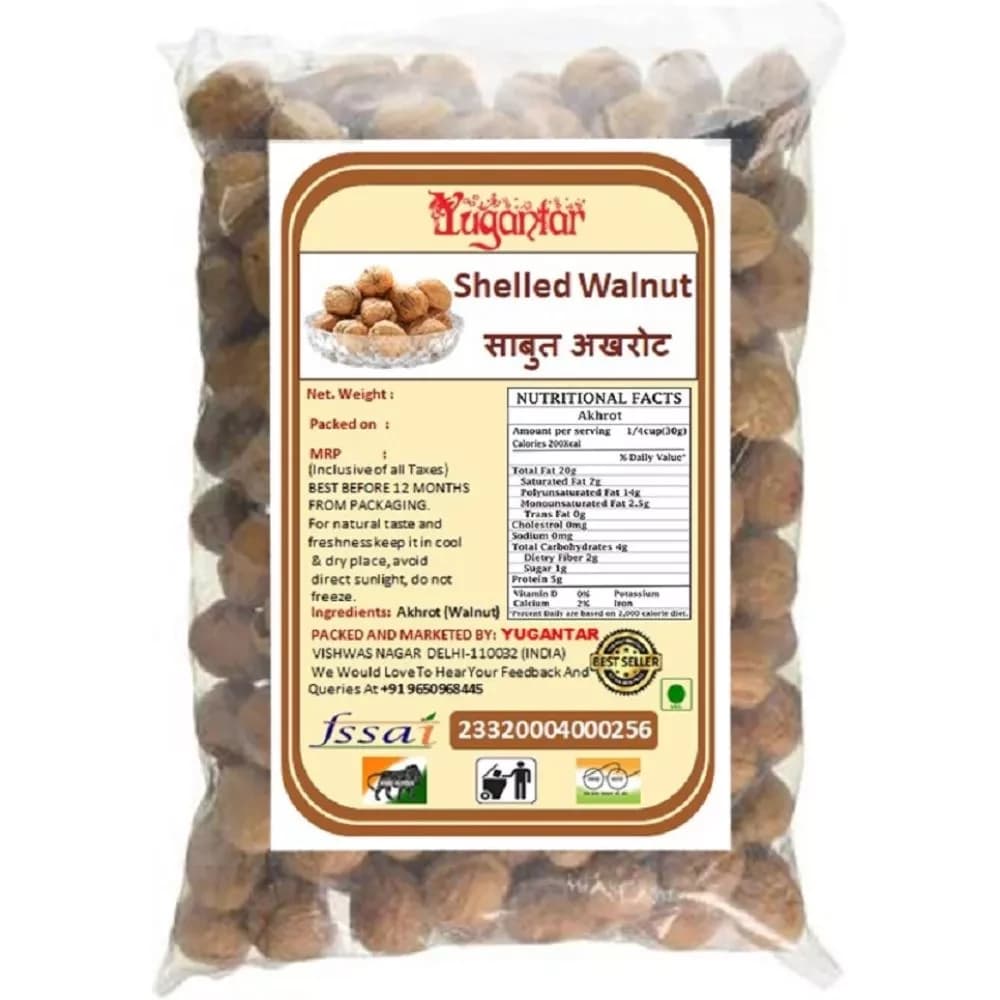 Yugantar Shelled Walnuts Sabut Akhrot Manufacturing Details & Nutrition Facts